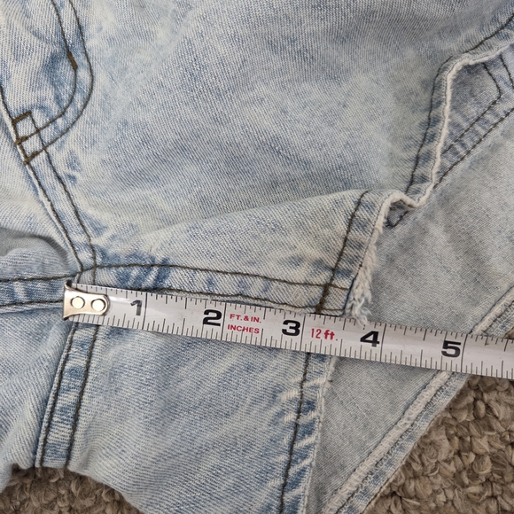 Vtg‎ Y2K Harley Davidson Jean Shorts Braided Belt #1 Patch Light Wash 28 - Picture 15 of 15